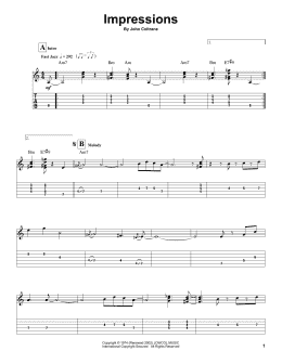 page one of Impressions (Guitar Tab (Single Guitar))