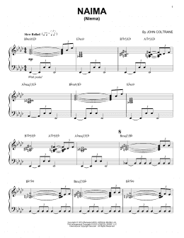 page one of Naima (Niema) (arr. Brent Edstrom) (Piano Solo)