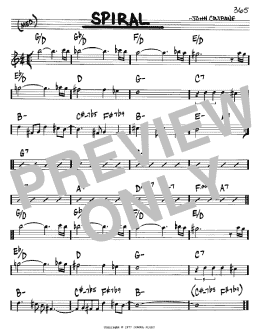 page one of Spiral (Real Book – Melody & Chords – C Instruments)