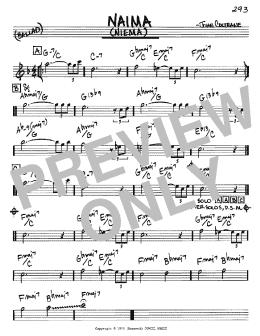 page one of Naima (Niema) (Real Book – Melody & Chords – Eb Instruments)