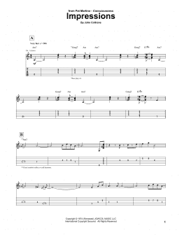 page one of Impressions (Guitar Tab)