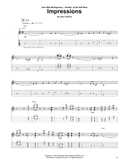 page one of Impressions (Guitar Tab)
