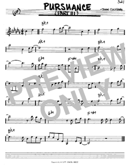page one of Pursuance (Real Book – Melody & Chords – C Instruments)