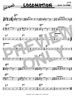 page one of Locomotion (Real Book – Melody & Chords – C Instruments)