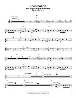 page one of Locomotion (Trumpet Transcription)