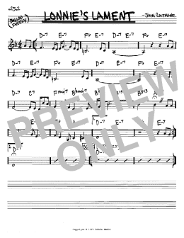 page one of Lonnie's Lament (Real Book – Melody & Chords – Bb Instruments)