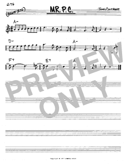 page one of Mr. P.C. (Real Book – Melody & Chords – Eb Instruments)
