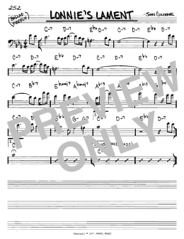 page one of Lonnie's Lament (Real Book – Melody & Chords – Bass Clef Instruments)