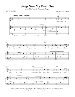 page one of Sleep Now My Dear One (from Mimi and the Mountain Dragon) (Piano & Vocal)