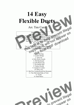 page one of 14 Easy Flexible Duets.