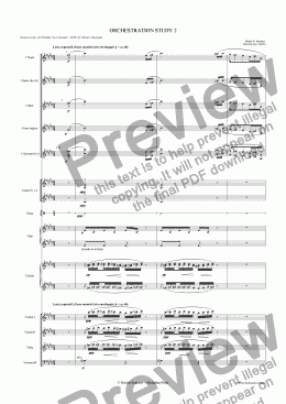 page one of ORCHESTRATION STUDY op145a/2. Lent, expressif