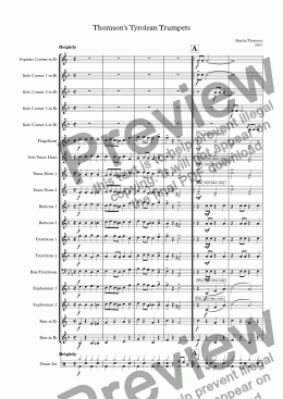 page one of Thomson's Tyrolean Trumpets