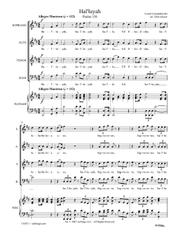 page one of Hal'luyah (Psalm 150) (SATB Choir)