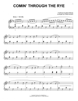 page one of Comin' Through The Rye (arr. Phillip Keveren) (Piano Solo)