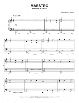 page one of Maestro (from The Holiday) (Very Easy Piano)
