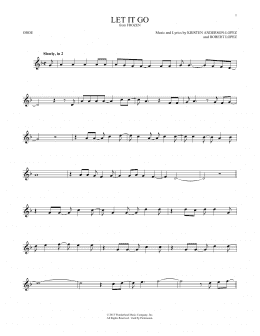page one of Let It Go (from Frozen) (Oboe Solo)