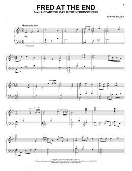 page one of Fred At The End (from A Beautiful Day in the Neighborhood) (Piano Solo)