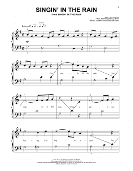 page one of Singin' In The Rain (Beginning Piano Solo)