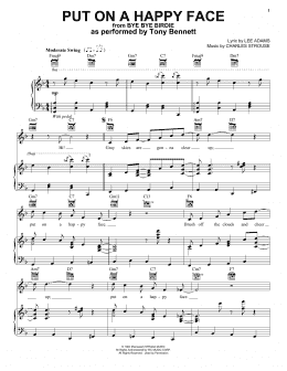 page one of Put On A Happy Face (Piano, Vocal & Guitar Chords (Right-Hand Melody))