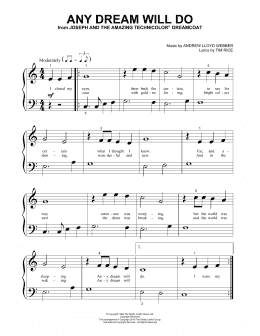 page one of Any Dream Will Do (from Joseph And The Amazing Technicolor Dreamcoat) (Beginning Piano Solo)