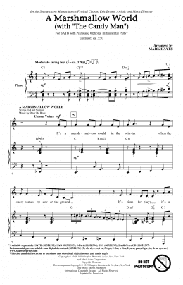 page one of A Marshmallow World (with "The Candy Man") (SATB Choir)