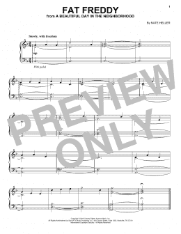 page one of Fat Freddy (from A Beautiful Day in the Neighborhood) (Piano Solo)