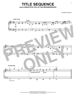 page one of Title Sequence (from A Beautiful Day in the Neighborhood) (Piano Solo)