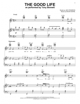 page one of The Good Life (Piano, Vocal & Guitar Chords (Right-Hand Melody))