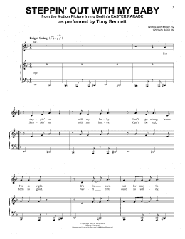 page one of Steppin' Out With My Baby (Piano, Vocal & Guitar Chords (Right-Hand Melody))
