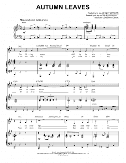 page one of Autumn Leaves [Jazz version] (arr. Brent Edstrom) (Piano & Vocal)