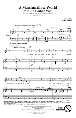 page one of A Marshmallow World (with "The Candy Man") (SSA Choir)