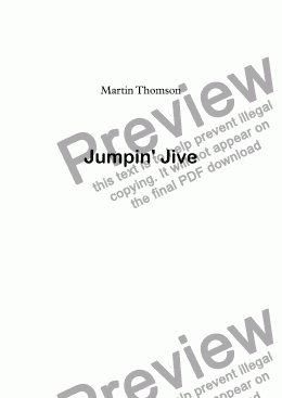 page one of Jumpin' JIve