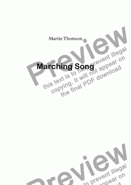 page one of Marching Song
