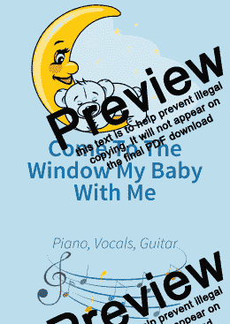 page one of Come To The Window My Baby With Me