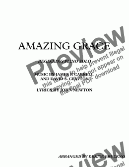 page one of Amazing Grace                                                                                                                               