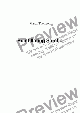 page one of Scintillating Samba