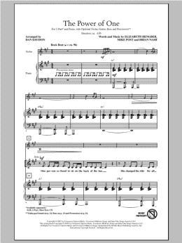 page one of The Power Of One (2-Part Choir)