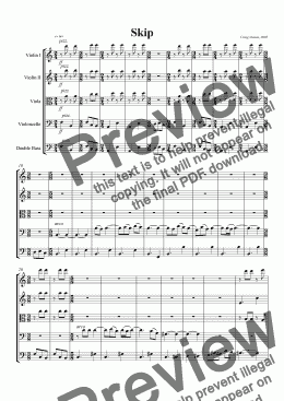 page one of Skip (string orchestra)