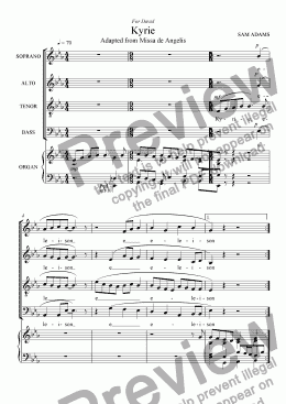 page one of Kyrie (Missa de Angelis)