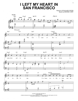 page one of I Left My Heart In San Francisco (Piano & Vocal)