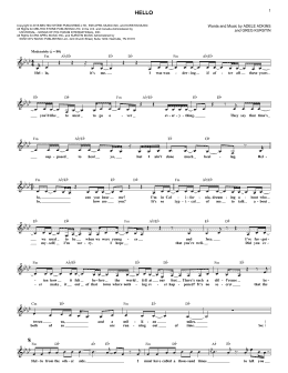 page one of Hello (Lead Sheet / Fake Book)