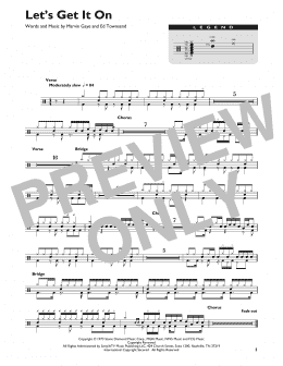 page one of Let's Get It On (Drum Chart)