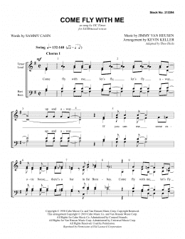 page one of Come Fly With Me (arr. Kevin Keller) (SATB Choir)