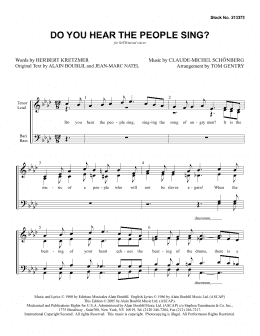 page one of Do You Hear The People Sing? (from Les Miserables) (arr. Tom Gentry) (SATB Choir)