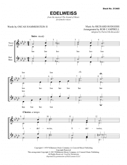 page one of Edelweiss (from The Sound Of Music) (arr. Rob Campbell) (SSAA Choir)