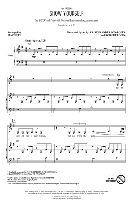 page one of Show Yourself (from Disney's Frozen 2) (arr. Mac Huff) (SATB Choir)