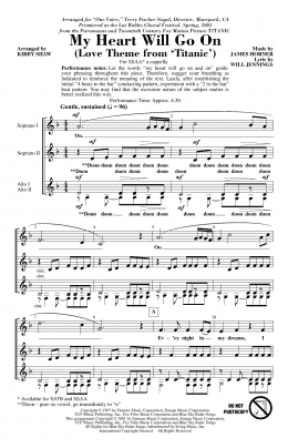 page one of My Heart Will Go On (Love Theme From Titanic) (arr. Kirby Shaw) (SSA Choir)