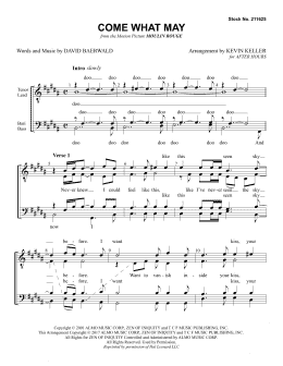 page one of Come What May (from Moulin Rouge) (arr. Kevin Keller) (TTBB Choir)