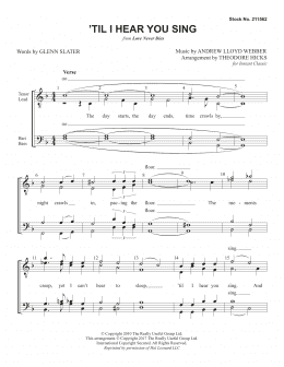 page one of 'Til I Hear You Sing (from Love Never Dies) (arr. Theodore Hicks) (TTBB Choir)