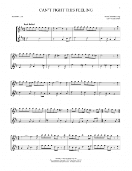 page one of Can't Fight This Feeling (Alto Sax Duet)